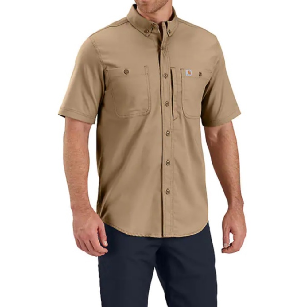 Carhartt Size M Mens Rugged Professional Series Short Sleeve Button Down Shirt